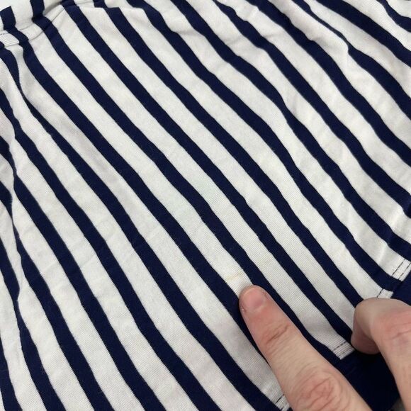 Soma Striped Hooded Cardigan Duster‎ Button Front Lightweight Nautical Coastal S - Picture 10 of 10